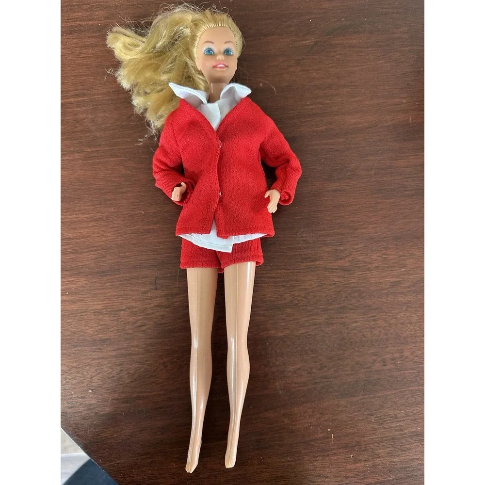 Vintage 1980s Barbie Doll‎ Red Knit Fashion Outfit Mattel Philippines